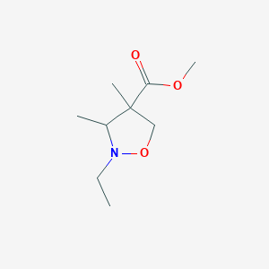 molecular formula C9H17NO3 B14003475 Methyl 2-ethyl-3,4-dimethyl-1,2-oxazolidine-4-carboxylate CAS No. 23825-66-3