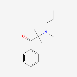 molecular formula C14H21NO B14003477 2-Methyl-2-[methyl(propyl)amino]-1-phenylpropan-1-one CAS No. 13605-54-4