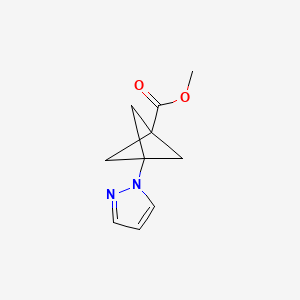 molecular formula C10H12N2O2 B14003485 Methyl 3-pyrazol-1-ylbicyclo[1.1.1]pentane-1-carboxylate 