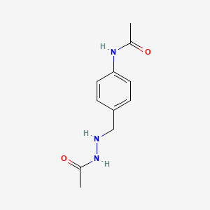 molecular formula C11H15N3O2 B14003489 Hydrazine, 1-(p-acetamidobenzyl)-2-acetyl- CAS No. 69352-44-9