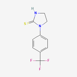 molecular formula C10H9F3N2S B14003493 1-[4-(trifluoromethyl)phenyl]imidazolidine-2-thione 