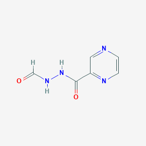 molecular formula C6H6N4O2 B14003496 Hydrazine, 1-formyl-2-(pyrazinylcarbonyl)- CAS No. 54571-24-3