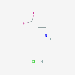 molecular formula C4H8ClF2N B1400350 3-(Difluoromethyl)azetidine hydrochloride CAS No. 1354792-76-9