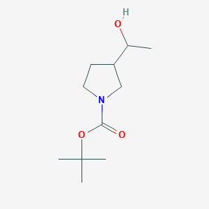 molecular formula C11H21NO3 B1400351 Tert-butyl 3-(1-hydroxyethyl)pyrrolidine-1-carboxylate CAS No. 1314400-71-9