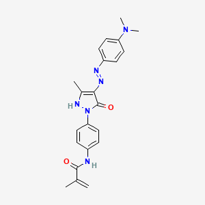 molecular formula C22H24N6O2 B14003527 N-[4-[(4Z)-4-[(4-Dimethylaminophenyl)hydrazinylidene]-3-methyl-5-oxo-pyrazol-1-YL]phenyl]-2-methyl-prop-2-enamide CAS No. 84618-98-4
