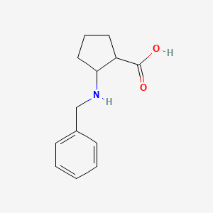 molecular formula C13H17NO2 B1400364 2-(苄氨基)环戊烷甲酸 CAS No. 1355334-61-0