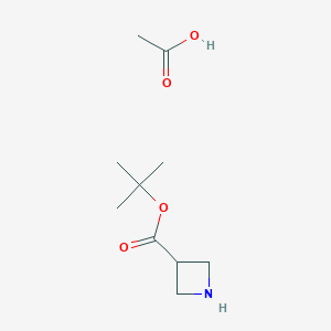 molecular formula C10H19NO4 B1400366 叔丁基氮杂环丁烷-3-羧酸乙酸酯 CAS No. 1236144-52-7