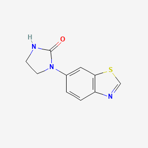 molecular formula C10H9N3OS B1400367 1-Benzothiazol-6-yl-imidazolidin-2-one CAS No. 1260008-78-3