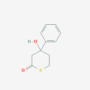 molecular formula C11H12O2S B14003734 4-Hydroxy-4-phenylthian-2-one CAS No. 71023-07-9