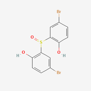 molecular formula C12H8Br2O3S B14003760 2,2'-Sulfinylbis[4-bromophenol] CAS No. 53347-31-2