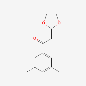molecular formula C13H16O3 B1400377 1-(3,5-Dimethyl-phenyl)-2-(1,3-dioxolan-2-yl)-ethanone CAS No. 1263366-12-6