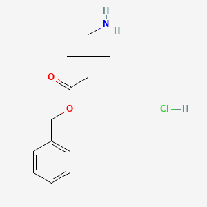 molecular formula C13H20ClNO2 B14003775 Benzyl 4-amino-3,3-dimethylbutanoate hydrochloride 
