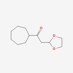 1-Cycloheptyl-2-(1,3-dioxolan-2-yl)-ethanone