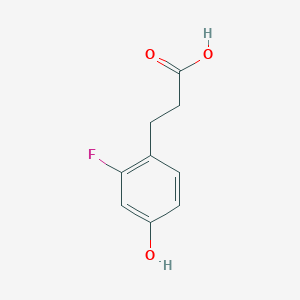 molecular formula C9H9FO3 B1400381 3-(2-Fluoro-4-hydroxyphenyl)propanoic acid CAS No. 1261674-98-9
