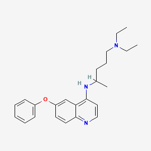 molecular formula C24H31N3O B14003818 N,N-Diethyl-N-(6-phenoxyquinolin-4-YL)pentane-1,4-diamine CAS No. 5431-04-9