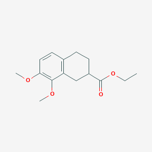 molecular formula C15H20O4 B14003848 Ethyl 7,8-dimethoxy-1,2,3,4-tetrahydronaphthalene-2-carboxylate CAS No. 65210-64-2
