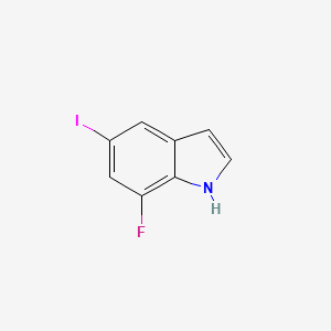 molecular formula C8H5FIN B1400386 7-Fluoro-5-iodo-1H-indole CAS No. 1173023-15-8