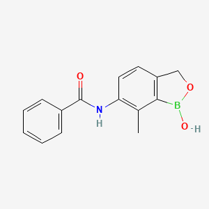 molecular formula C15H14BNO3 B14003863 N-(1-Hydroxy-7-methyl-1,3-dihydrobenzo[c][1,2]oxaborol-6-yl)benzamide 