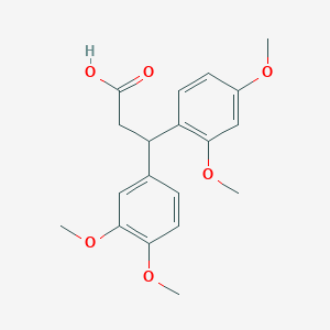 molecular formula C19H22O6 B14003879 Benzenepropanoic acid, b-(2,4-dimethoxyphenyl)-3,4-dimethoxy- CAS No. 35582-73-1