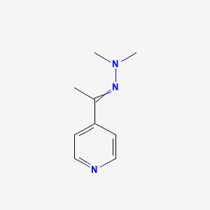 molecular formula C9H13N3 B14003899 N-methyl-N-(1-pyridin-4-ylethylideneamino)methanamine CAS No. 90648-13-8