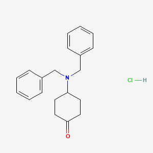molecular formula C20H24ClNO B1400392 4-(Dibenzylamino)cyclohexanone hydrochloride CAS No. 1416352-02-7