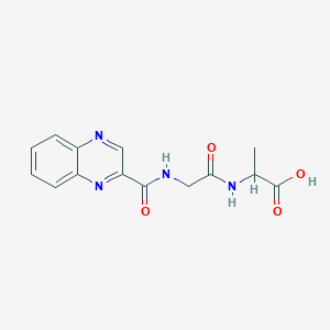 molecular formula C14H14N4O4 B14003926 n-(Quinoxalin-2-ylcarbonyl)glycylalanine CAS No. 23518-56-1
