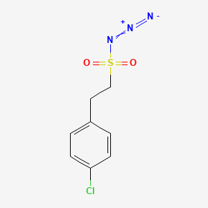 molecular formula C8H8ClN3O2S B14003977 2-(4-chlorophenyl)-N-diazoethanesulfonamide CAS No. 54664-52-7