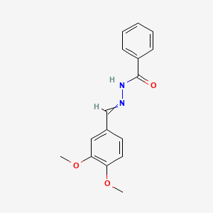 molecular formula C16H16N2O3 B14003978 N'-(3,4-dimethoxybenzylidene)benzohydrazide CAS No. 39794-30-4