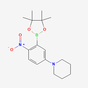 1-[4-Nitro-3-(4,4,5,5-tetramethyl-[1,3,2]dioxaborolan-2-yl)-phenyl]-piperidine