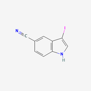 molecular formula C9H5IN2 B1400401 3-Iodo-1H-indole-5-carbonitrile CAS No. 1092114-59-4