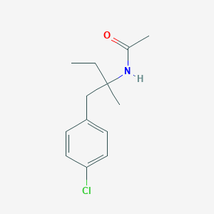 molecular formula C13H18ClNO B14004014 N-[1-(4-chlorophenyl)-2-methylbutan-2-yl]acetamide CAS No. 92105-24-3