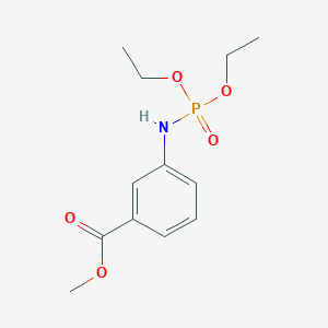 molecular formula C12H18NO5P B14004015 Methyl 3-(diethoxyphosphorylamino)benzoate CAS No. 22700-46-5