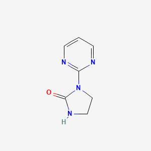 molecular formula C7H8N4O B14004022 1-(Pyrimidin-2-yl)imidazolidin-2-one CAS No. 53159-74-3