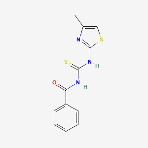 molecular formula C12H11N3OS2 B14004030 N-[(4-methyl-1,3-thiazol-2-yl)carbamothioyl]benzamide CAS No. 14901-11-2