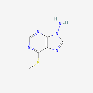 molecular formula C6H7N5S B14004036 9-Amino-6-[methylthio]-9H-purine CAS No. 20914-61-8