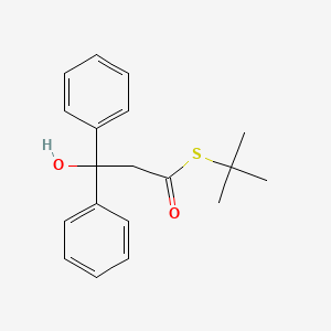 molecular formula C19H22O2S B14004046 S-tert-butyl 3-hydroxy-3,3-diphenylpropanethioate CAS No. 58058-57-4