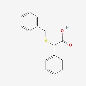 molecular formula C15H14O2S B14004048 2-Benzylsulfanyl-2-phenyl-acetic acid CAS No. 33767-32-7
