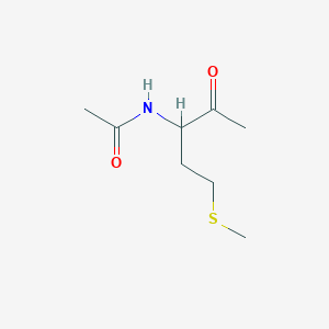 molecular formula C8H15NO2S B14004140 N-[1-(Methylsulfanyl)-4-oxopentan-3-yl]acetamide CAS No. 59900-30-0