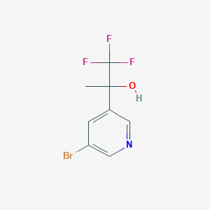 molecular formula C8H7BrF3NO B1400415 2-(5-Bromopyridin-3-yl)-1,1,1-trifluoropropan-2-ol CAS No. 1356483-46-9