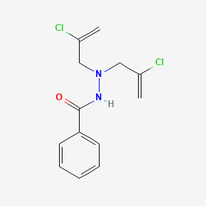 molecular formula C13H14Cl2N2O B14004192 N,n-bis(2-chloroprop-2-enyl)benzohydrazide CAS No. 7696-77-7