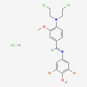 molecular formula C18H19Br2Cl3N2O2 B14004244 Phenol,6-dibromo-, monohydrochloride (MF1) CAS No. 40067-15-0