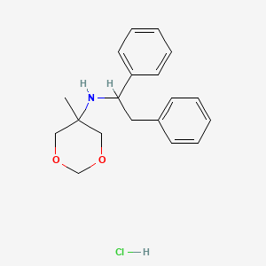 molecular formula C19H24ClNO2 B14004245 N-(1,2-diphenylethyl)-5-methyl-1,3-dioxan-5-amine CAS No. 6267-74-9