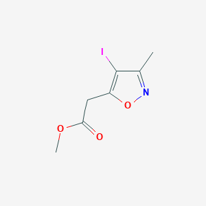 molecular formula C7H8INO3 B1400429 (4-Iodo-3-methylisoxazol-5-yl)acetic acid methyl ester CAS No. 1356600-44-6