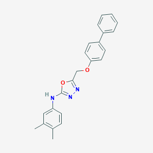 1,3,4-Oxadiazol-2-amine, 5-(((1,1'-biphenyl)-4-yloxy)methyl)-N-(3,4-dimethylphenyl)-