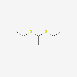 molecular formula C6H14S2 B14004300 Ethane, 1,1-bis(ethylthio)- CAS No. 14252-42-7