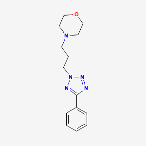 molecular formula C14H19N5O B14004313 4-[3-(5-Phenyltetrazol-2-yl)propyl]morpholine CAS No. 3169-54-8