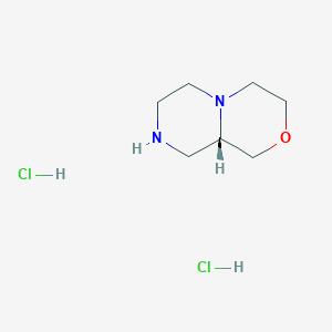 molecular formula C7H16Cl2N2O B1400436 (S)-Octahydropyrazino[2,1-C][1,4]oxazine dihydrochloride CAS No. 1089280-14-7