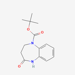 molecular formula C14H18N2O3 B14004381 Tert-butyl 2,3,4,5-tetrahydro-4-oxobenzo[b][1,4]diazepine-1-carboxylate 