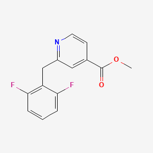 molecular formula C14H11F2NO2 B1400439 Methyl 2-(2,6-difluorobenzyl)isonicotinate CAS No. 1251845-09-6