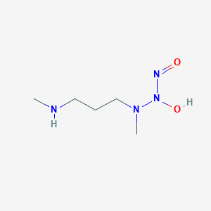 molecular formula C5H14N4O2 B140044 Hydroxyimino-[methyl-[3-(methylamino)propyl]amino]-oxidoazanium CAS No. 146724-84-7
